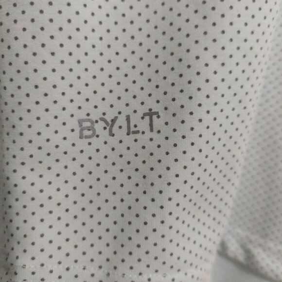 BYLT Drop Cut S/S Lux T-Shirt Men Size XL Light Green Pin Dot Modern Lightweight - Picture 4 of 11